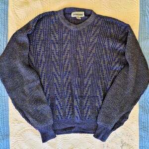 Vintage expressions abstract chevron knit geometric sweater